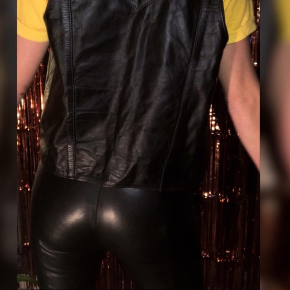 Topshop Faux Leather Pants - Picture 3 of 3
